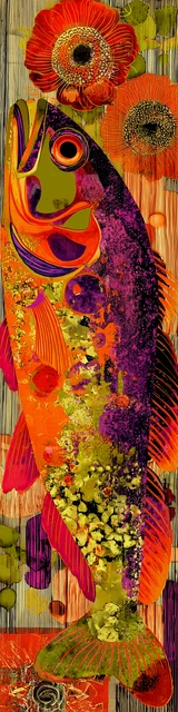 Free printable fish bookmark featuring orange ocean fish